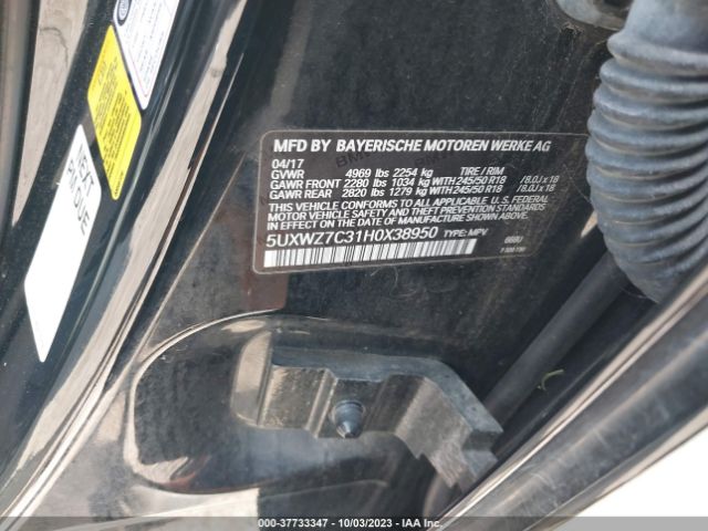 5UXWZ7C31H0X38950 BMW X3 Sdrive28i