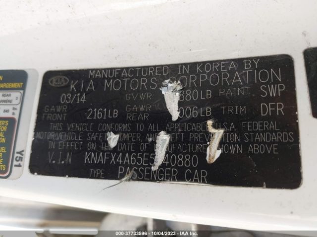 KNAFX4A65E5240880 KIA FORTE LX