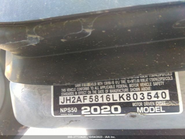 2020 HONDA NPS50 JH2AF5816LK803540 Photo 9