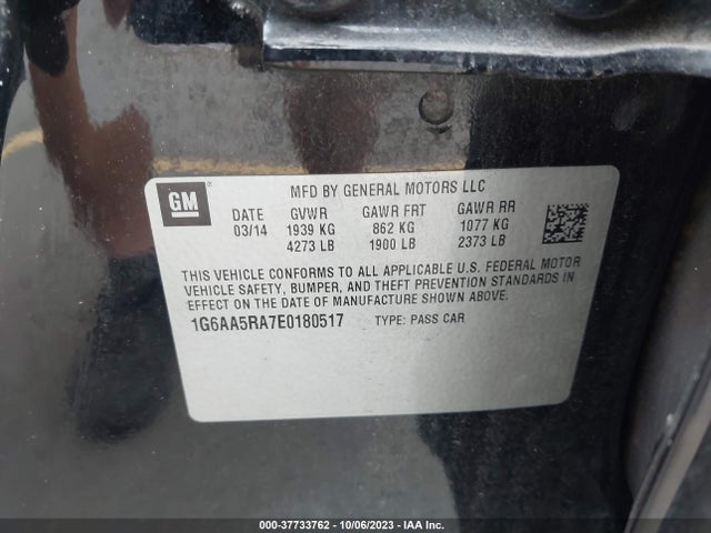Cadillac Ats Standard 2014 1G6AA5RA7E0180517 Image 9