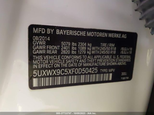 5UXWX9C5XF0D50425 BMW X3 Xdrive28i