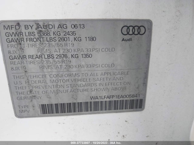 WA1LFAFP1EA005841 Audi Q5 2.0t Premium