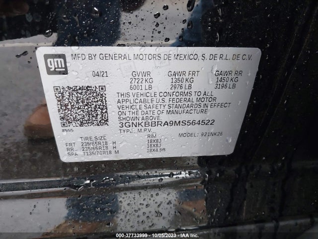 Chevrolet Blazer Lt 2021 3GNKBBRA9MS564522 Image 9