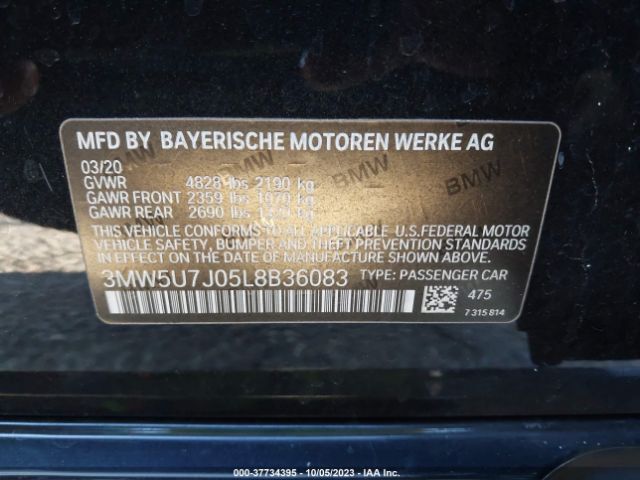 3MW5U7J05L8B36083 BMW 3 Series M340i