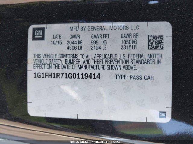Chevrolet CAMARO 2SS 2016 1G1FH1R71G0119414 Image 9