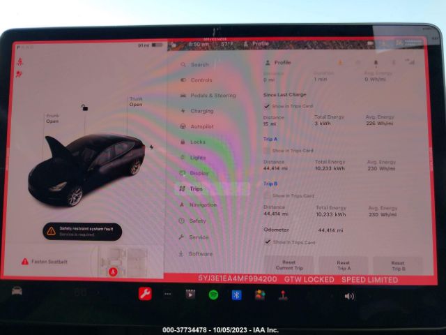 5YJ3E1EA4MF994200 Tesla Model 3 Standard Range Plus