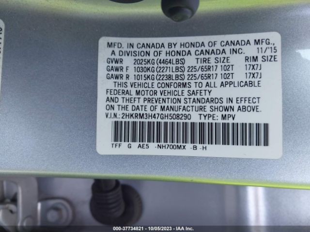 2HKRM3H47GH508290 Honda CR-V SE