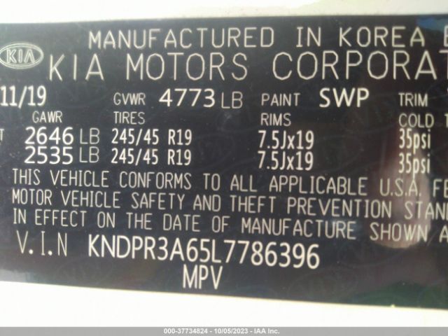 KNDPR3A65L7786396 KIA Sportage Sx Turbo