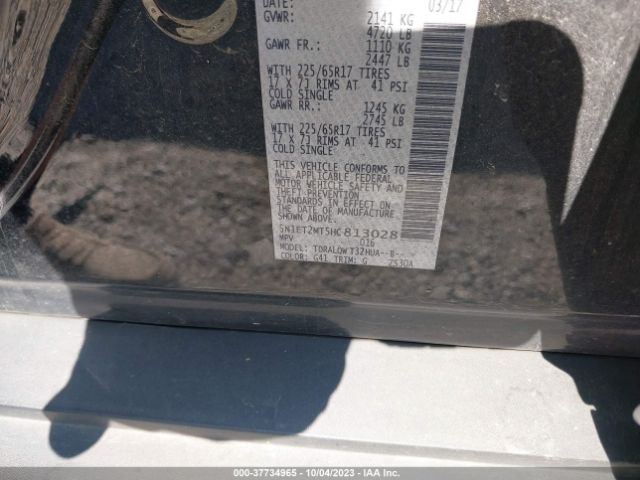 5N1ET2MT5HC813028 Nissan Rogue Sv Hybrid