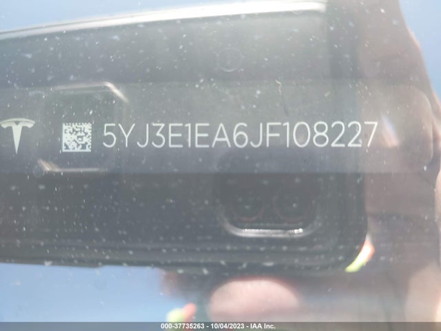 5YJ3E1EA6JF108227 Tesla Model 3 Mid Range/long Range