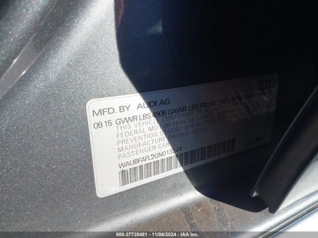 WAUBFAFL2GN013244 Audi A4 2.0t Premium