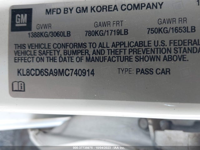 Chevrolet SPARK 1LT 2021 KL8CD6SA9MC740914 Image 9