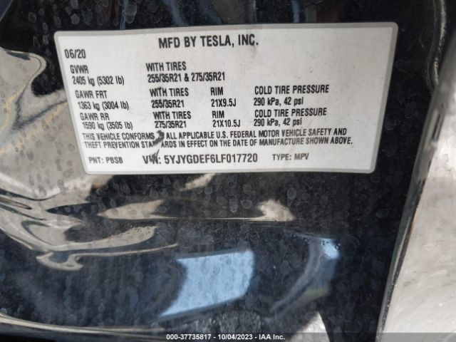 5YJYGDEF6LF017720 Tesla Model Y Long Range/performance
