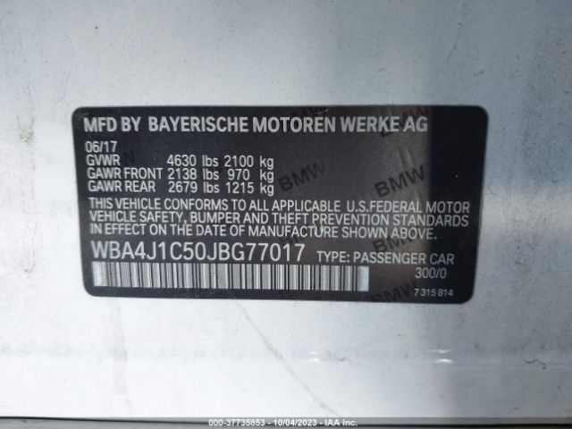 WBA4J1C50JBG77017 BMW 4 Series 430i