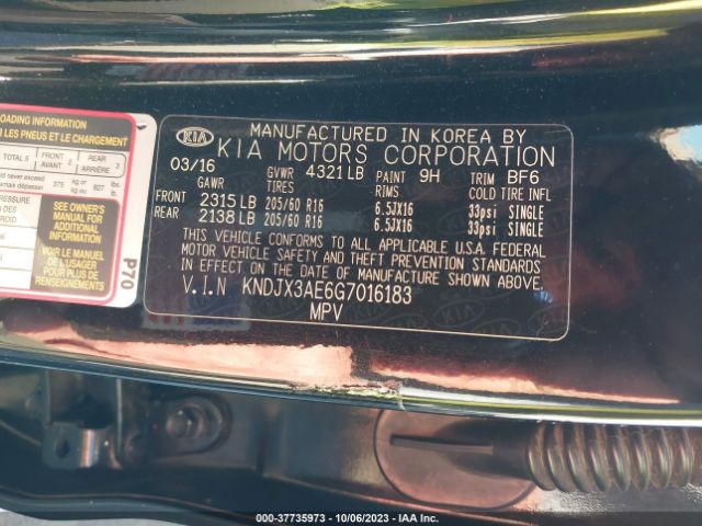 KNDJX3AE6G7016183 KIA Soul Ev +