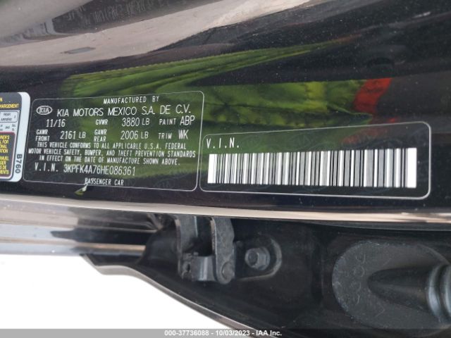 3KPFK4A76HE086361 KIA FORTE LX