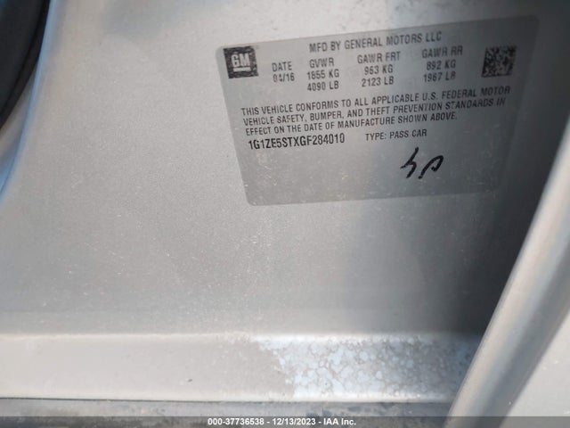 1G1ZE5STXGF284010 Chevrolet MALIBU LT