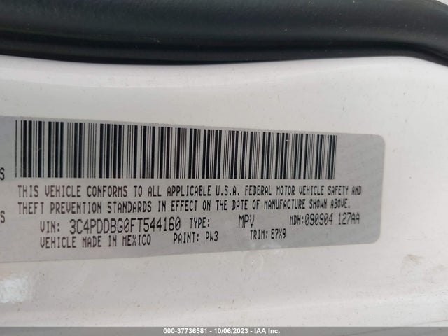 Dodge Journey Sxt 2015 3C4PDDBG0FT544160 Image 9
