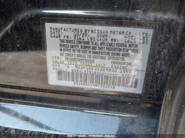 Nissan SENTRA SV 2022 3N1AB8CV4NY302248 Image 9