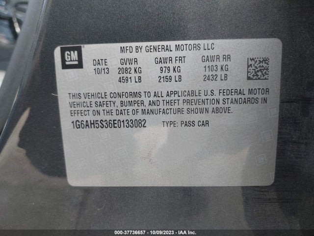 1G6AH5S36E0133082 Cadillac Ats Luxury Awd