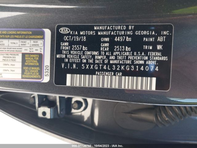 5XXGT4L32KG314074 KIA Optima S