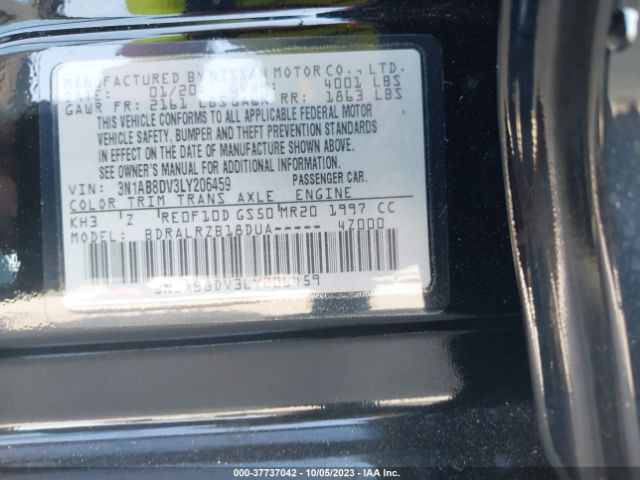 3N1AB8DV3LY206459 Nissan SENTRA SR