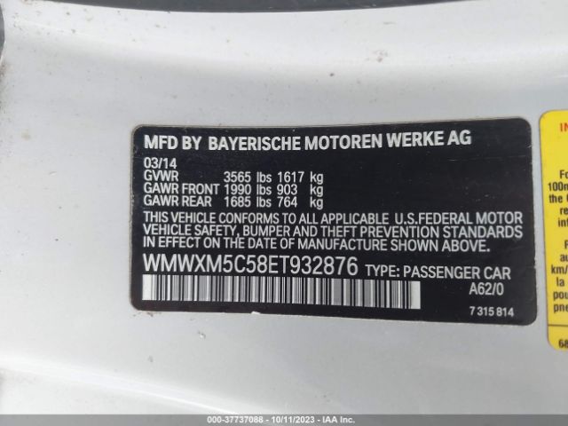 WMWXM5C58ET932876 Mini COOPER HARDTOP