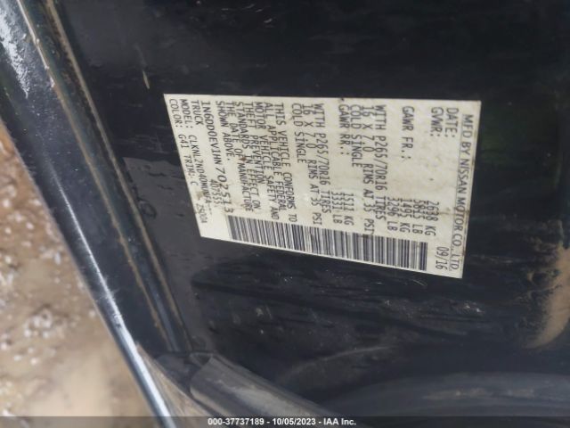 1N6DD0EV1HN702513 Nissan Frontier Sv V6