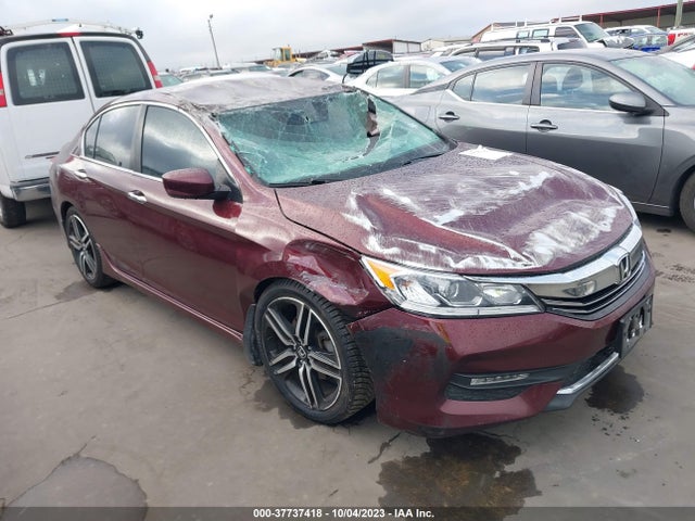 2016 HONDA ACCORD SEDAN SPORT VIN: 1HGCR2F57GA077472