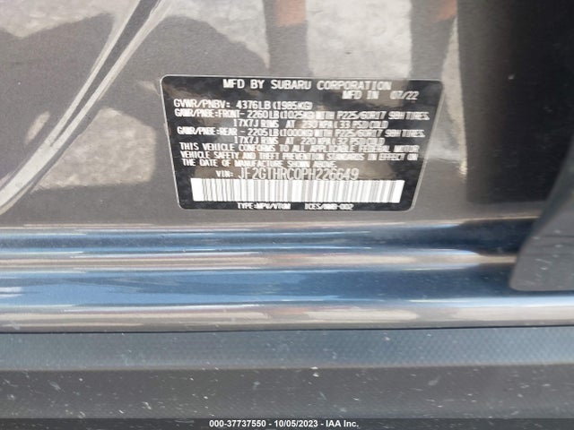 2023 SUBARU CROSSTREK SPORT VIN: JF2GTHRC0PH226649