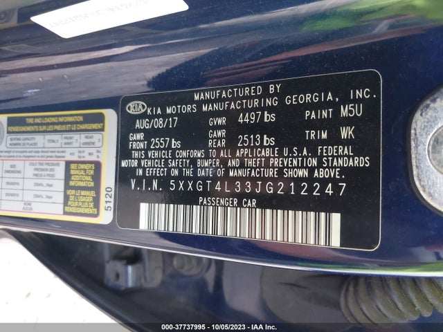 KIA Optima Lx 2018 5XXGT4L33JG212247 Image 9
