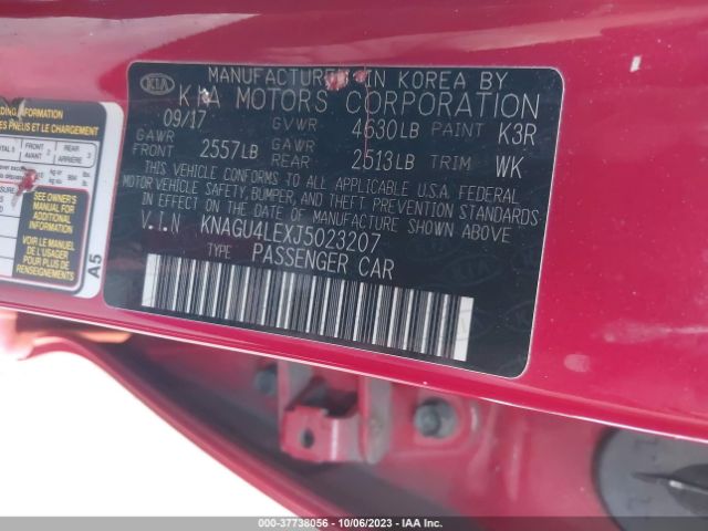 KNAGU4LEXJ5023207 KIA Optima Hybrid Ex