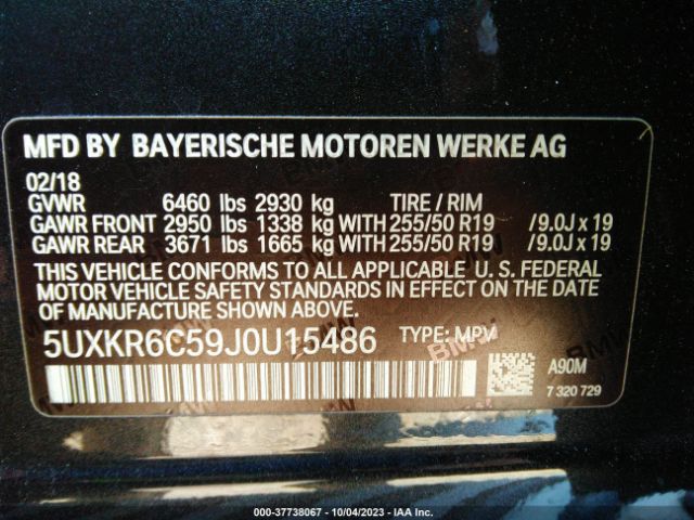 5UXKR6C59J0U15486 BMW X5 Xdrive50i