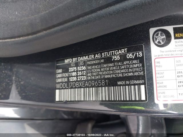 WDDLJ7DBXEA096581 Mercedes-Benz Cls-class Cls 550