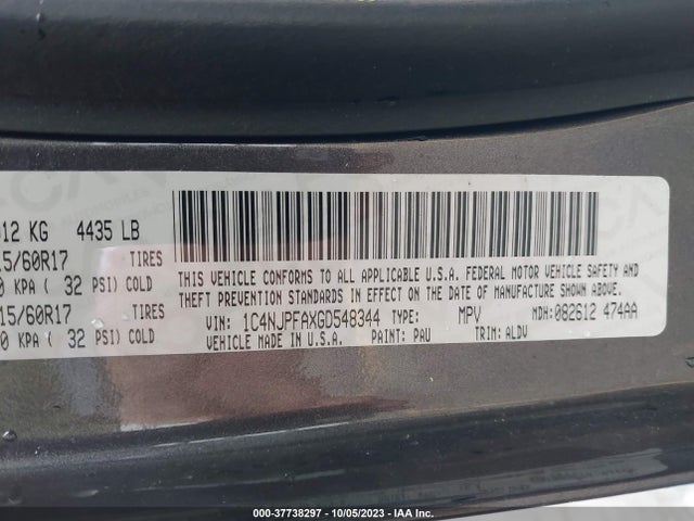 1C4NJPFAXGD548344 Jeep Patriot High Altitude Edition
