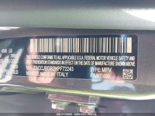 ZACCJBDB2HPF72243 Jeep Renegade Limited