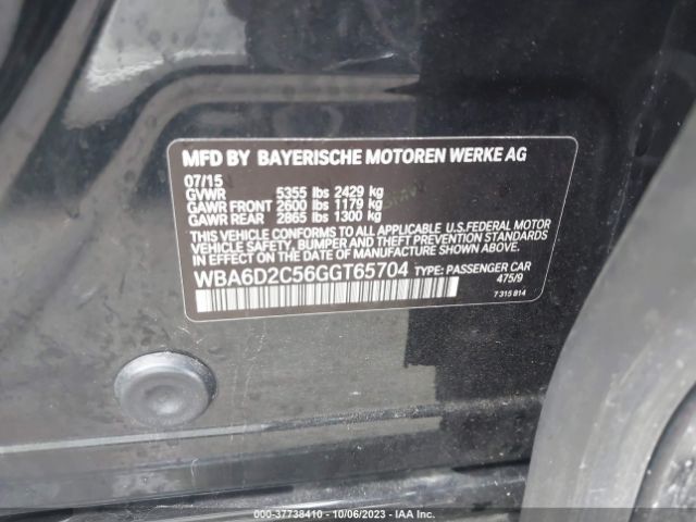 WBA6D2C56GGT65704 BMW 6 Series 640i Xdrive