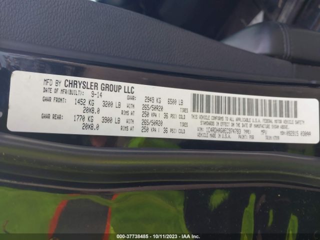 1C4RDHAG0EC974783 Dodge Durango Sxt