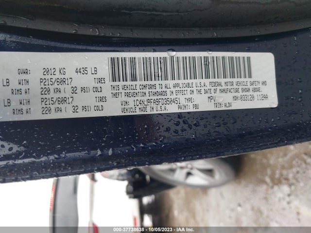 1C4NJPFA9FD350451 Jeep Patriot High Altitude Edition