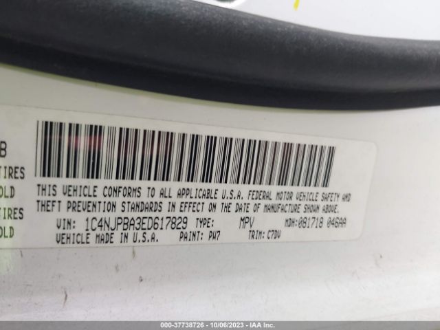 1C4NJPBA3ED617829 Jeep Patriot Sport