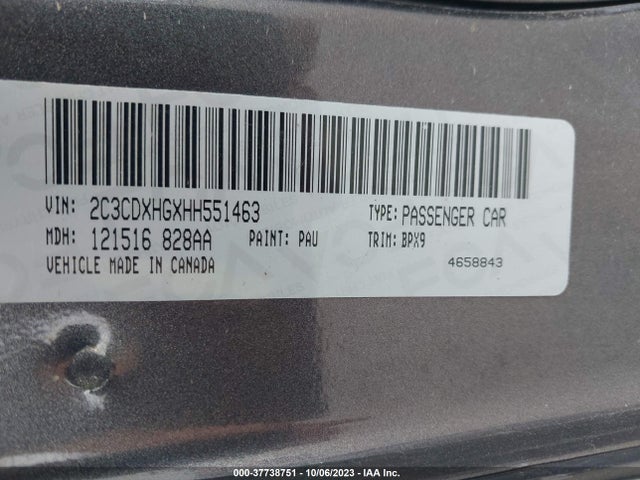 Dodge Charger Sxt 2017 2C3CDXHGXHH551463 Image 9