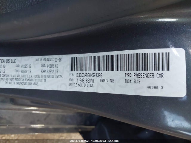 Chrysler 200 Limited Platinum 2017 1C3CCCAB3HN504308 Image 9