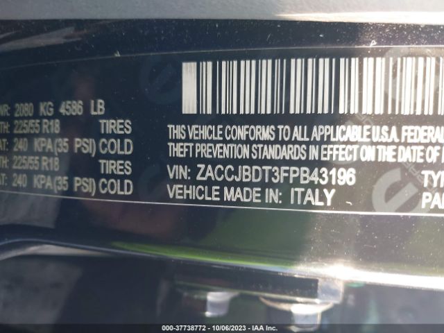 ZACCJBDT3FPB43196 Jeep Renegade Limited