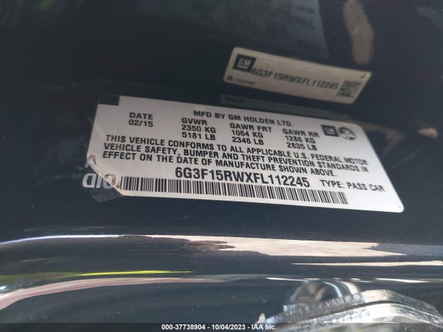 Chevrolet SS 2015 6G3F15RWXFL112245 Image 9