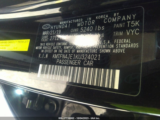 Genesis G80 3.8l 2019 KMTFN4JE1KU324021 Image 9