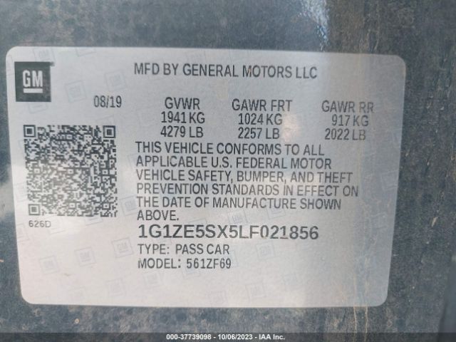 2020 CHEVROLET MALIBU 1G1ZE5SX5LF021856 Photo 8