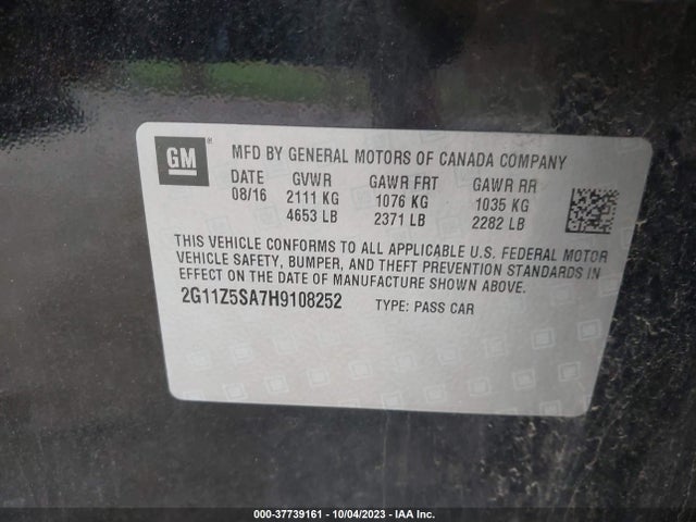 Chevrolet IMPALA LS 2017 2G11Z5SA7H9108252 Image 9