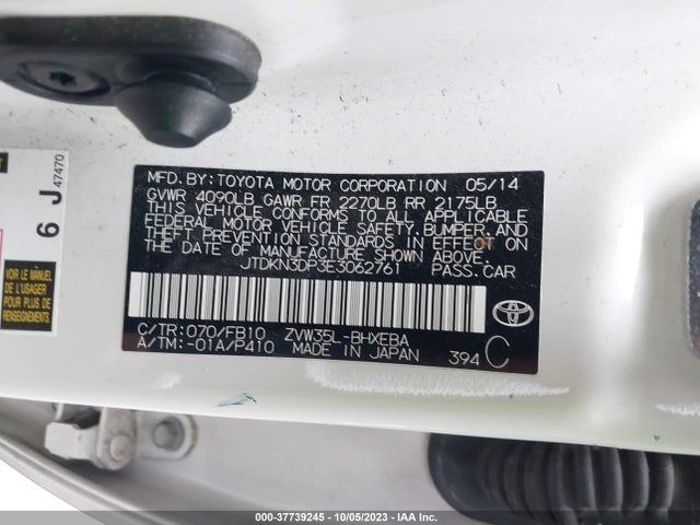 Toyota PRIUS PLUG-IN 2014 JTDKN3DP3E3062761 Image 9