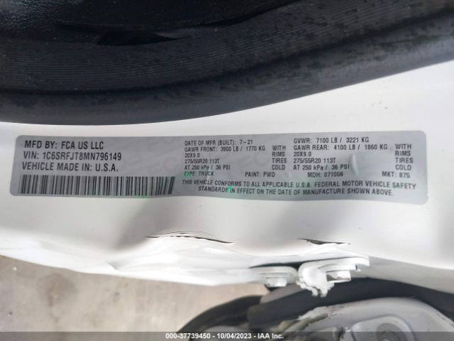 2021 RAM 1500 1C6SRFJT8MN796149 Photo 8