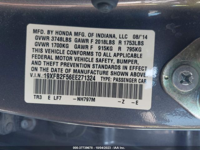 19XFB2F56EE271324 Honda Civic Sedan Lx